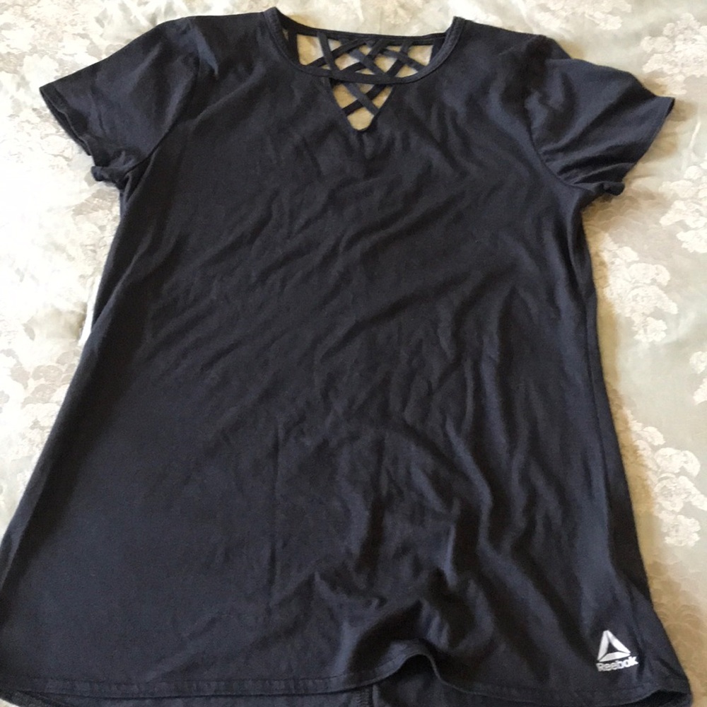 Caged deep V back T-shirt